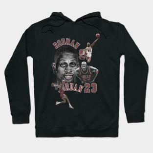 Dennis Rodman Bulls 91 & Michael Jordan 23 Vintage Hoodie